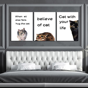 Abstract Cat Canvas Prints Wall Art 007 (1)