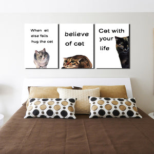 Abstract Cat Canvas Prints Wall Art 007 (3)