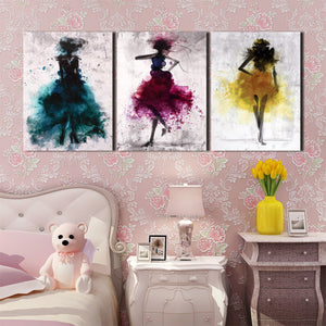 3 Piece Abstract Fashion Women Wall Canvas Prints-012 (3)