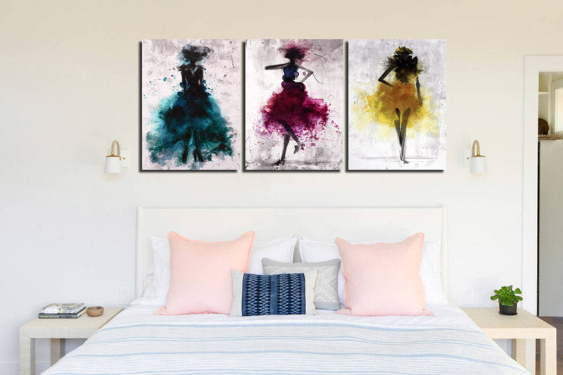3 Piece Abstract Fashion Women Wall Canvas Prints-012 (4)