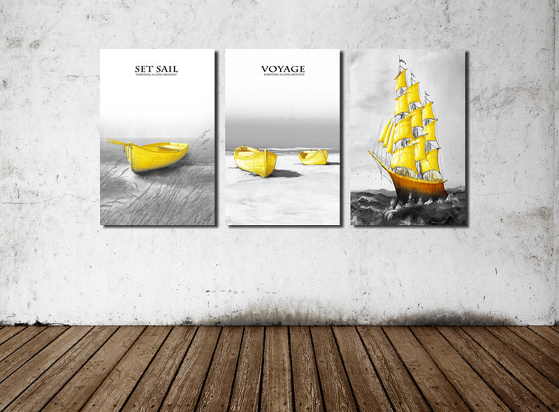 3 Piece Boat Canvas Art Prints-015 (3)