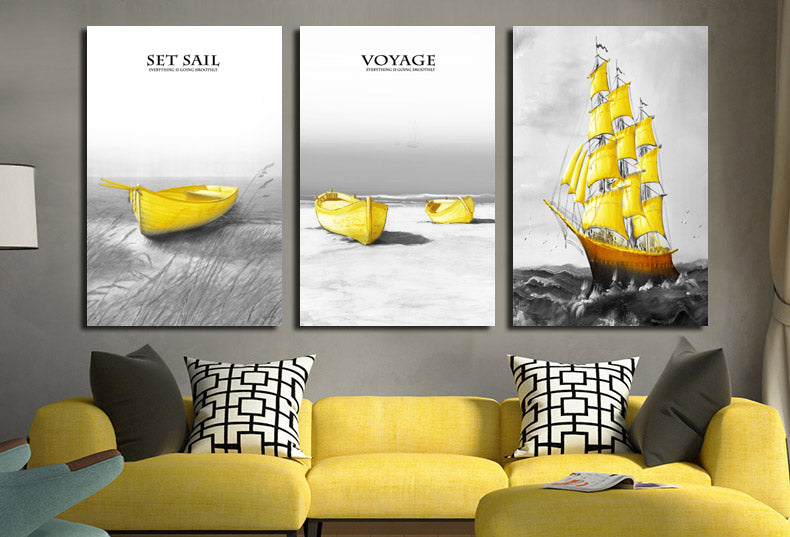 3 Piece Boat Canvas Art Prints-015 (2)