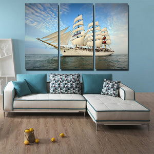 3 Piece Oil Painting Canvas Print Seascape Sailing Picture Wall Art-104 (4)