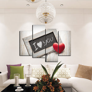 4 Panel I Love You Canvas Prints Oil Painting Wall Decor Art Picture-038 (3)