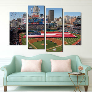 4 Piece Baseball Field Canvas Prints Wall Art-042 (3)