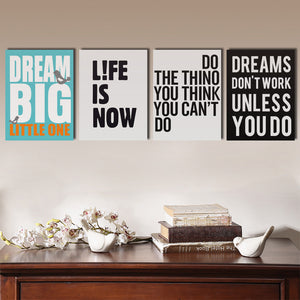 4 Piece Dream Big Little One Canvas Wall Art Prints Poster Picture-022 (3)