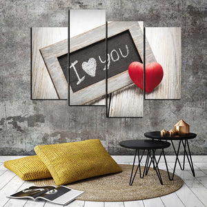 4 Panel I Love You Canvas Prints Oil Painting Wall Decor Art Picture-038 (4)