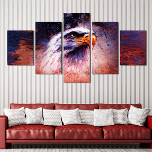 5 Panel Abstract Eagle Painting Prints Canvas Art-035 (1)