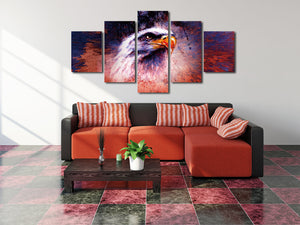 5 Panel Abstract Eagle Painting Prints Canvas Art-035 (2)