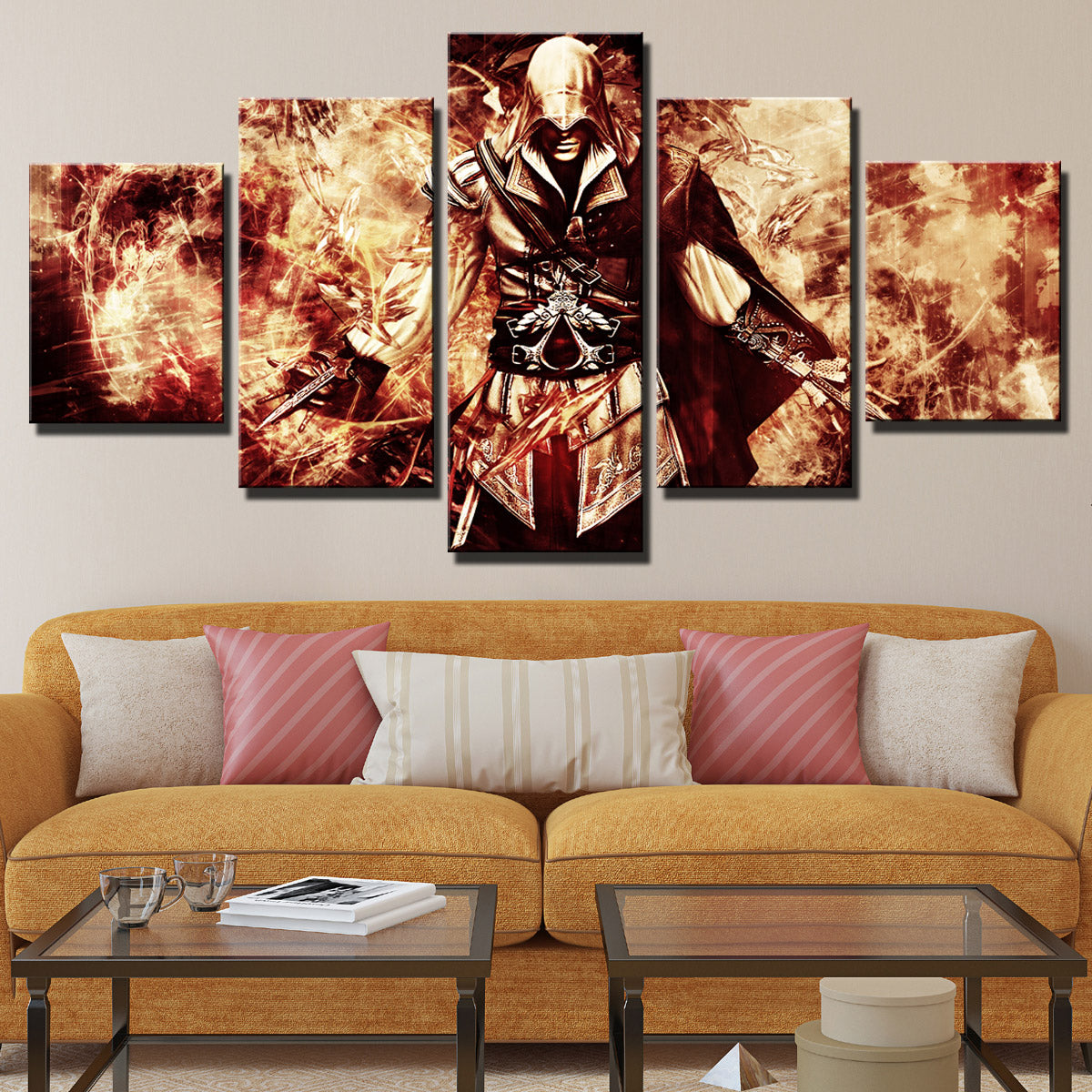 5 Panel Assassin Ceed Ezio Canvas Wall Art Print Picture Decor Poster-214 (2)