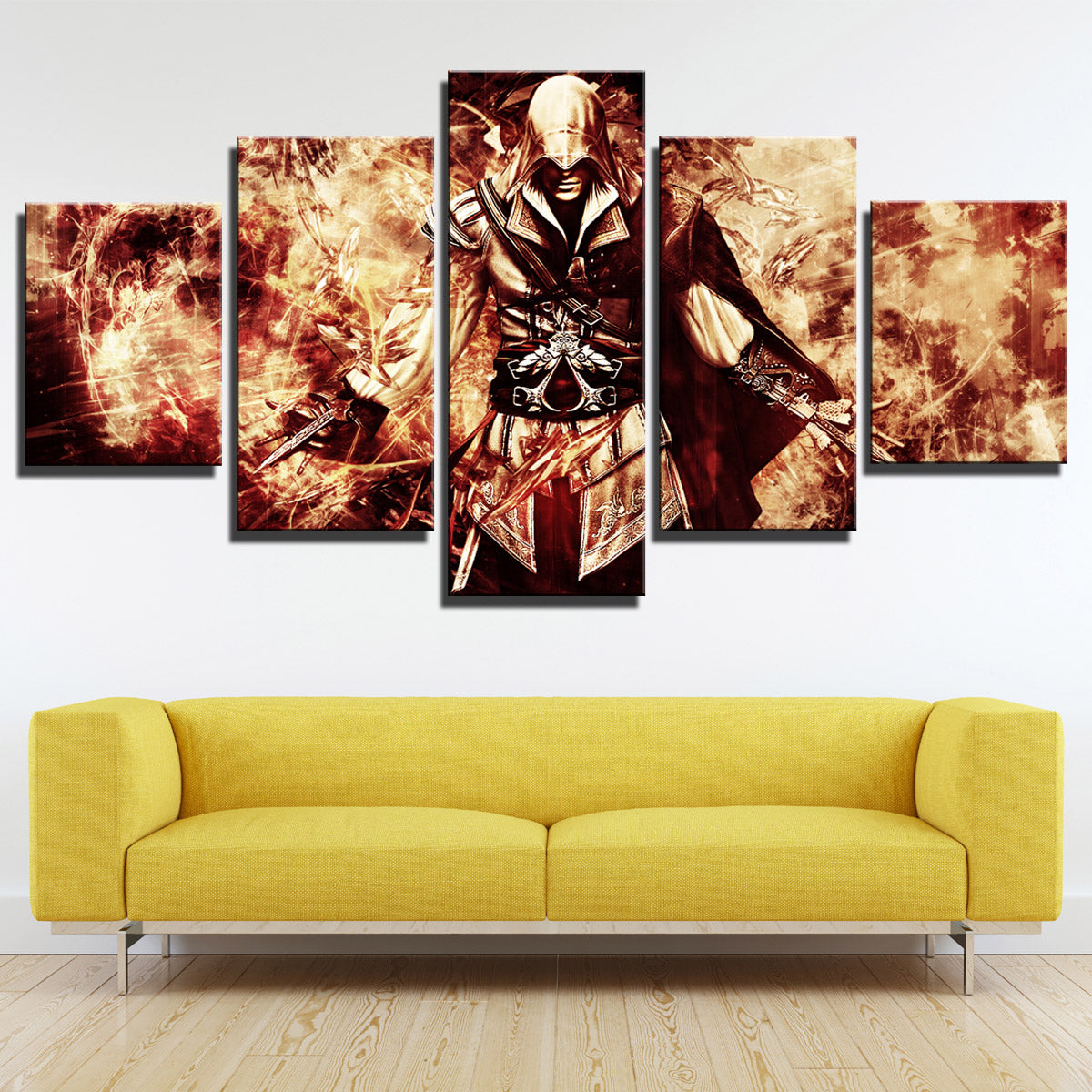 5 Panel Assassin Ceed Ezio Canvas Wall Art Print Picture Decor Poster-214 (3)