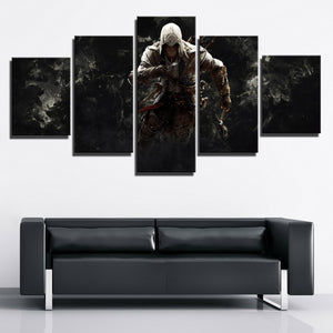  5 Panel Assassins Creed 3 Connor Canvas Print Picture Wall Decor Art-217 (1)