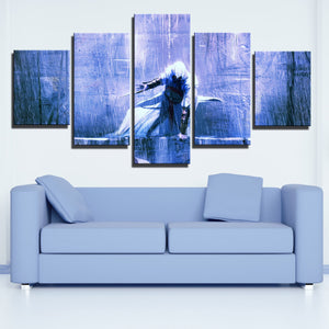 5 Panel Assassins Creed Blue Print Painting Art Wall Decor Poster-215 (1)