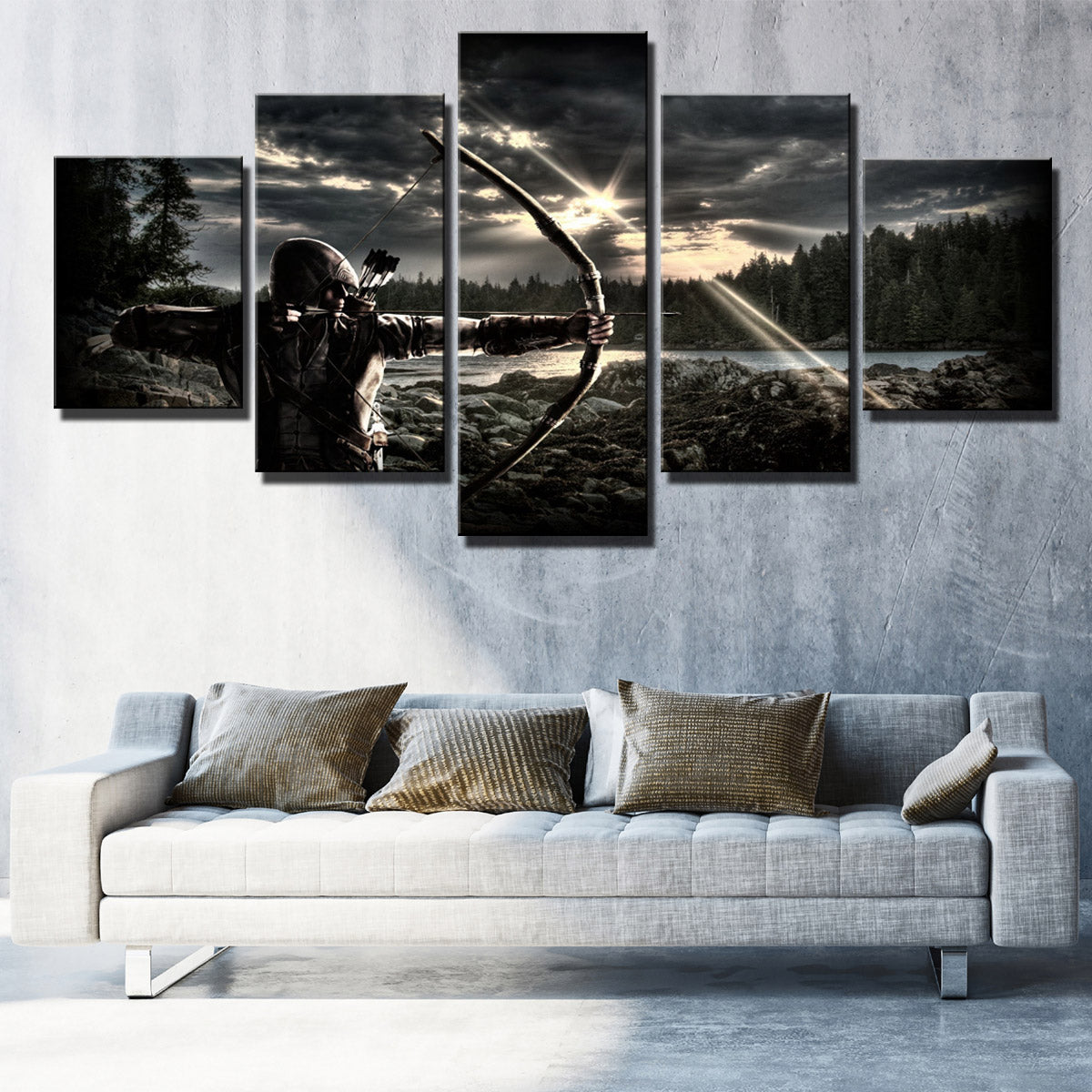 5 Panel Assassins Creed Ezio Canvas Print Wall Art Picture Decor-213 (1)