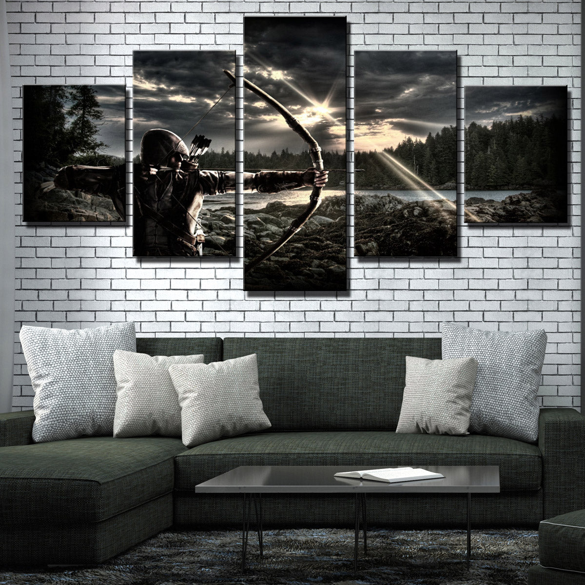 5 Panel Assassins Creed Ezio Canvas Print Wall Art Picture Decor-213 (3)