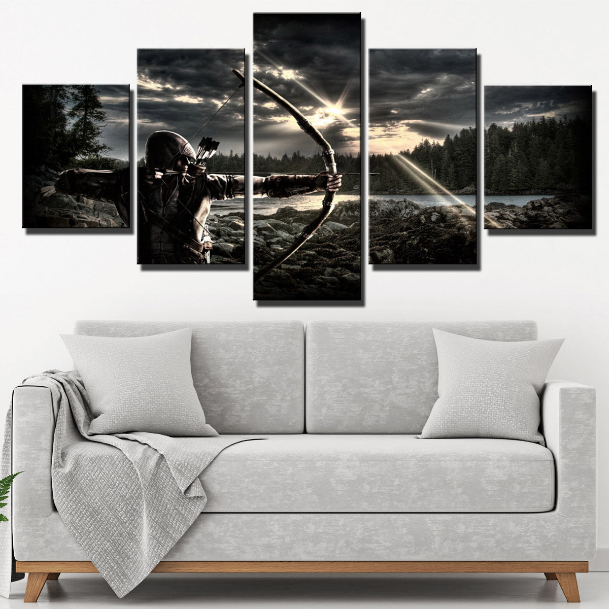 5 Panel Assassins Creed Ezio Canvas Print Wall Art Picture Decor-213 (4)
