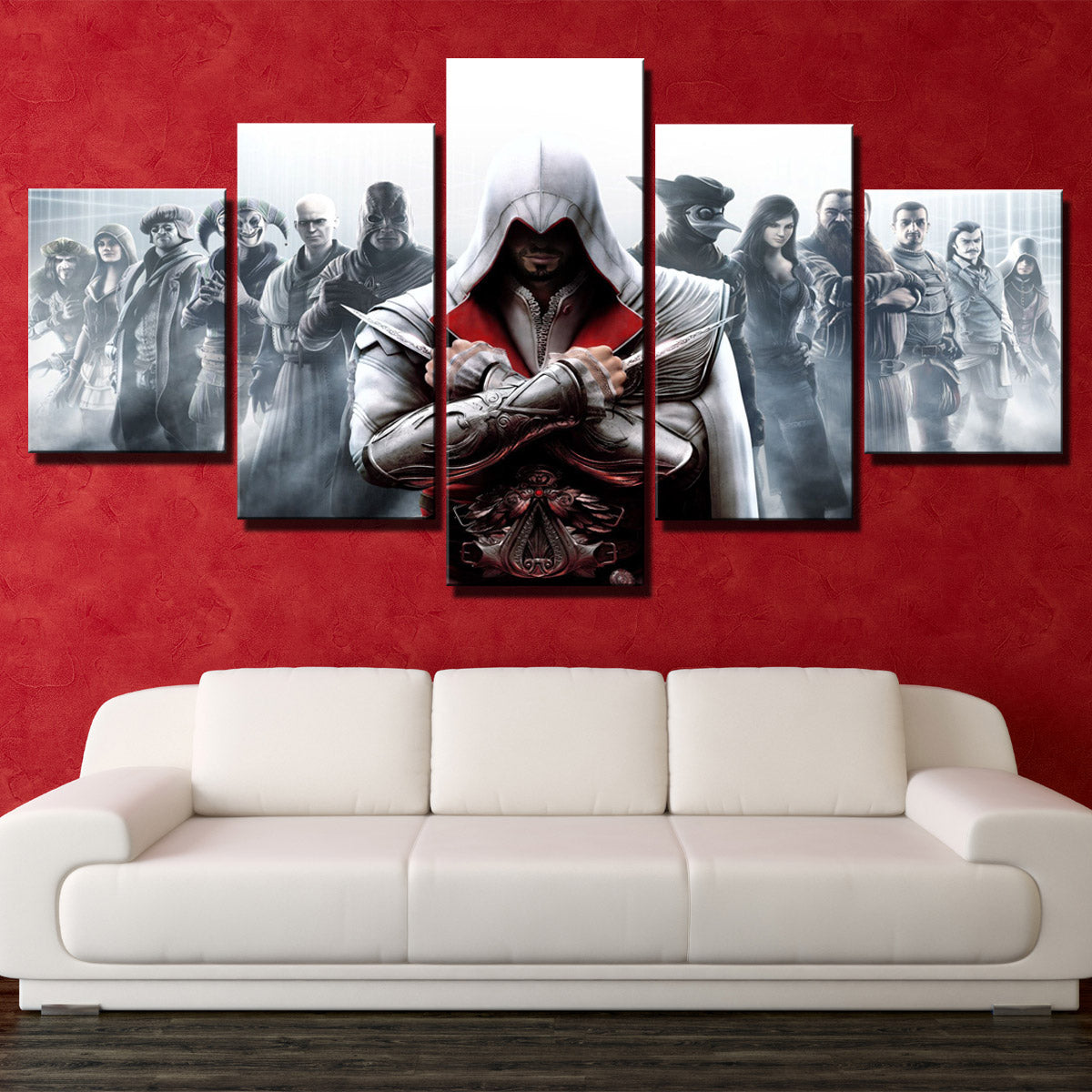 5 Panel Assassins Creed Ezio Print Picture Canvas Painting Wall Decor Art-24 (1)