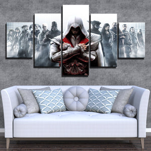 5 Panel Assassins Creed Ezio Print Picture Canvas Painting Wall Decor Art-24 (2)