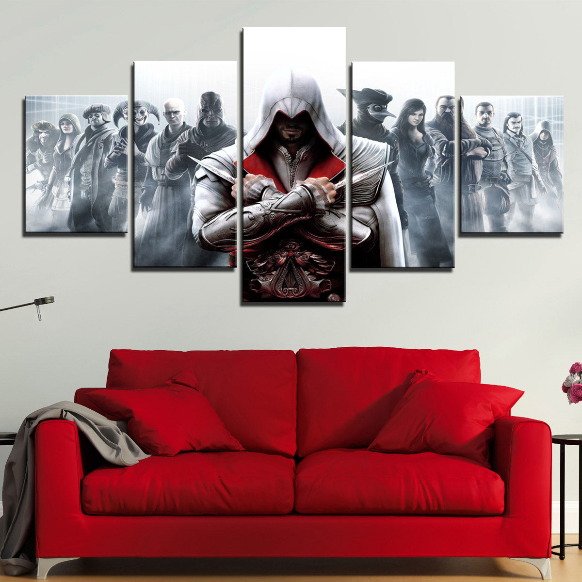 5 Panel Assassins Creed Ezio Print Picture Canvas Painting Wall Decor Art-24 (4)