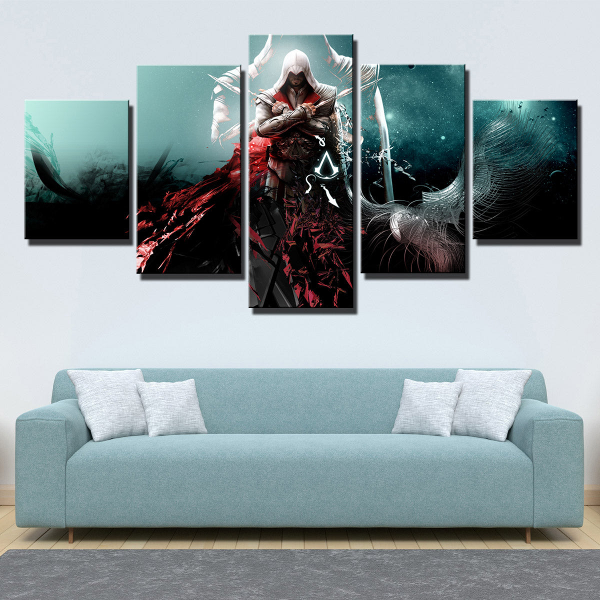  5 Panel Assassins Creed Ezio Wall Pictures Print Poster Decor-216 (2)