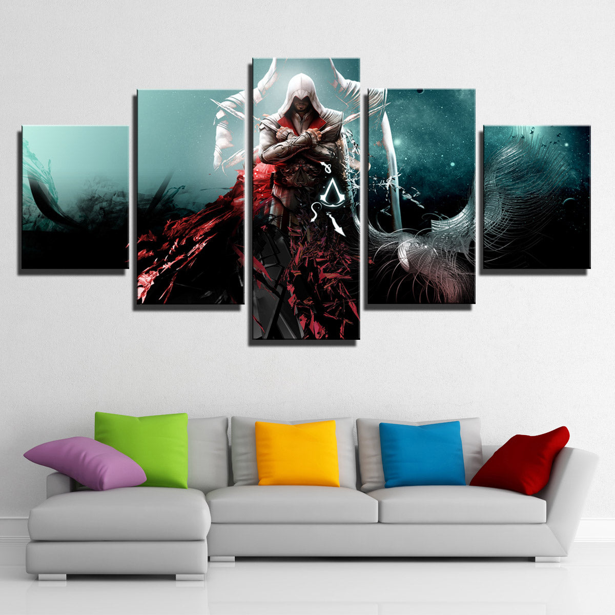  5 Panel Assassins Creed Ezio Wall Pictures Print Poster Decor-216 (4)
