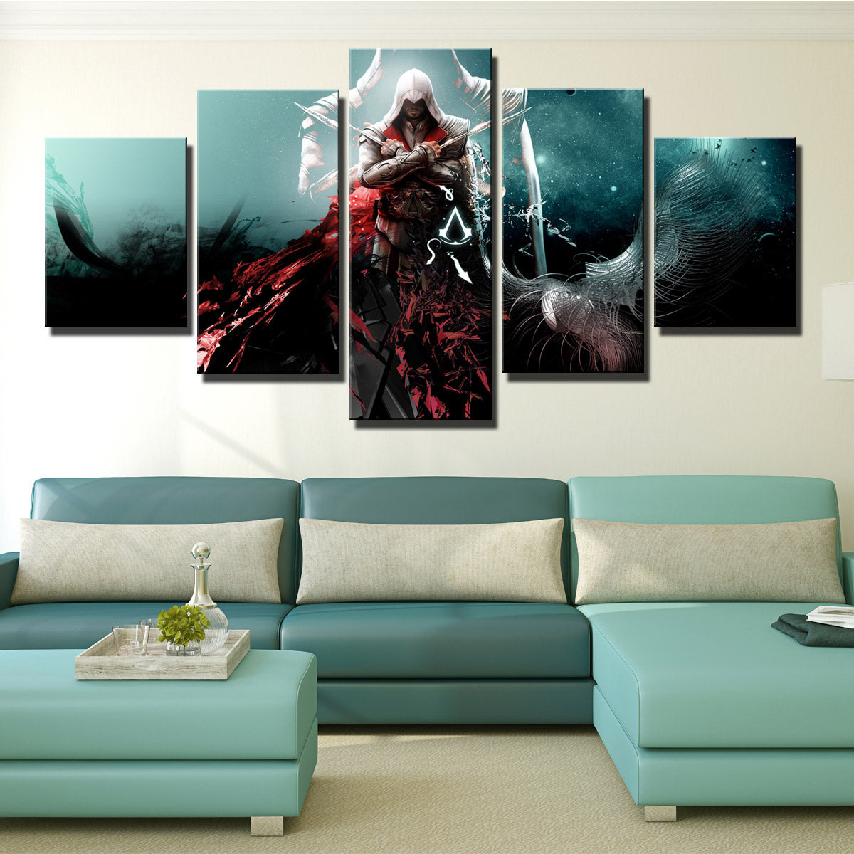  5 Panel Assassins Creed Ezio Wall Pictures Print Poster Decor-216 (1)