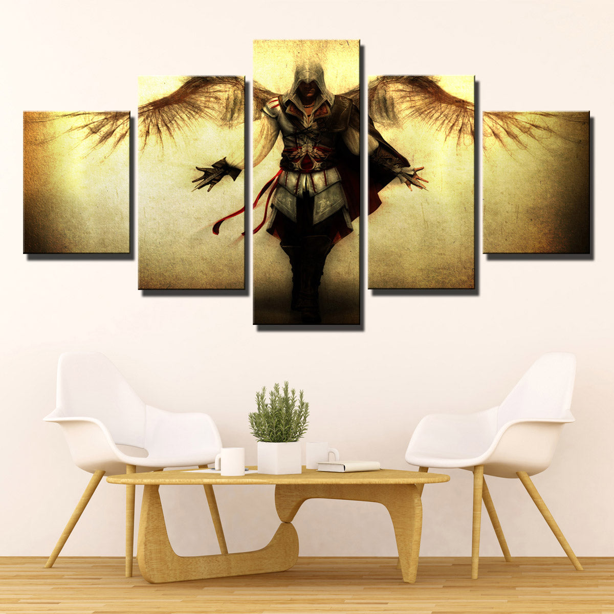 5 Panel Assassins Creed II Ezio Canvas Print Wall Art Decor-220 (1)