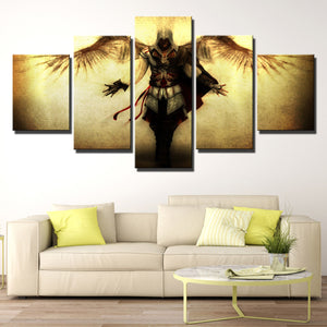 5 Panel Assassins Creed II Ezio Canvas Print Wall Art Decor-220 (3)