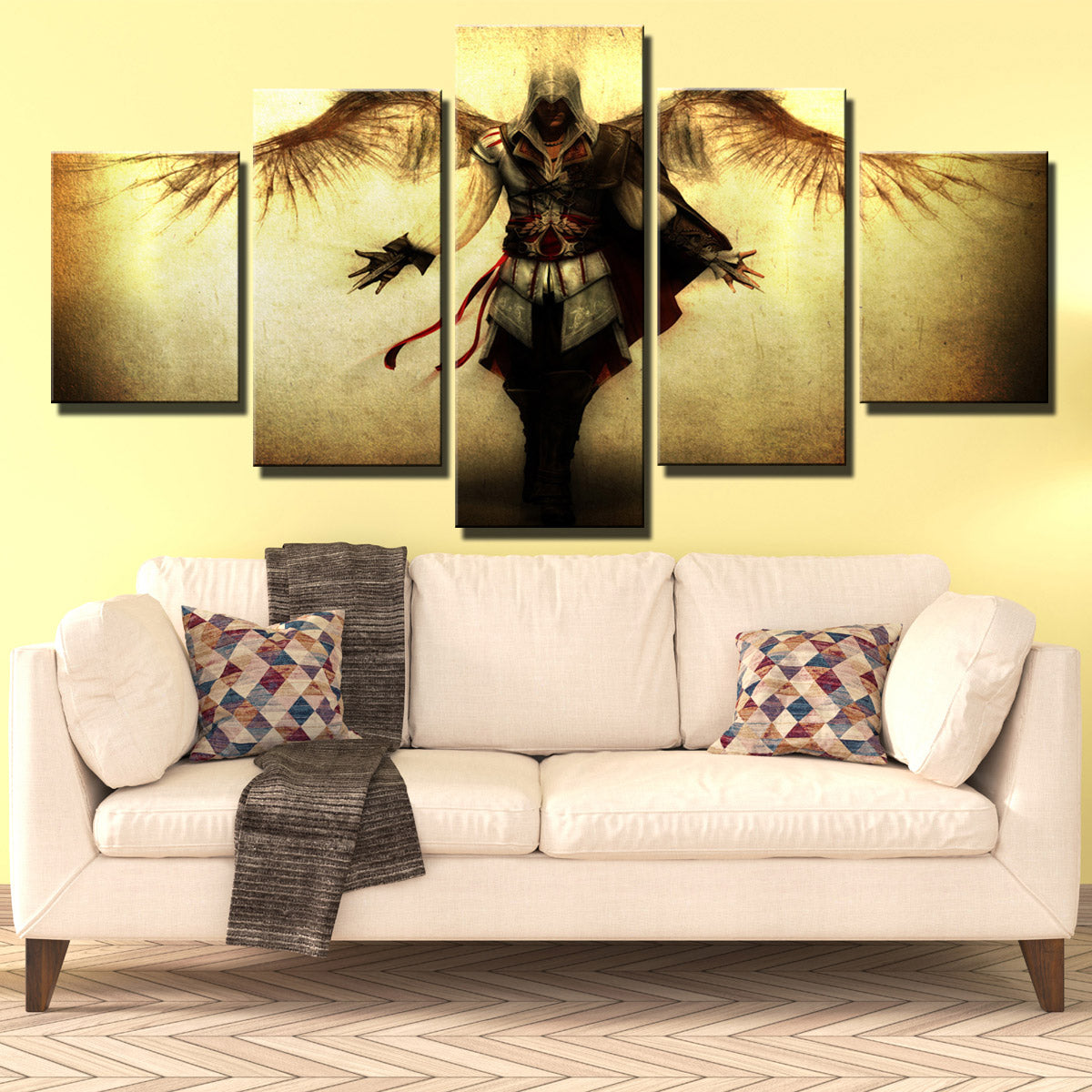 5 Panel Assassins Creed II Ezio Canvas Print Wall Art Decor-220 (4)