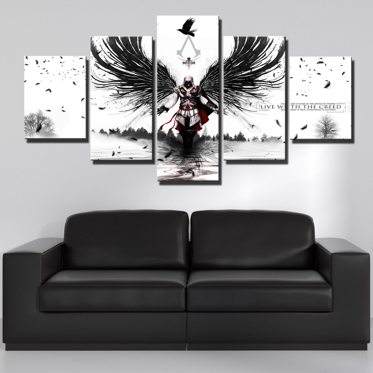 5 Panel Assassins Creed II Print Picture Canvas Wall Art-212 (3)