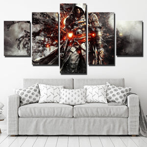 5 Panel Assassins Creed IV Black Flag Edward Canvas Print Wall Art-222 (2)
