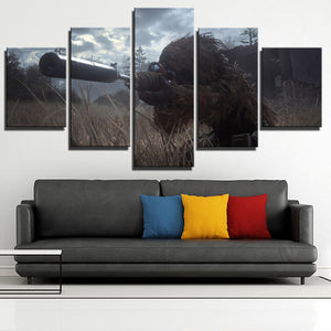 5 Panel Call of Duty Modern Warfare Sniper Print Art Canvas Picture Poster