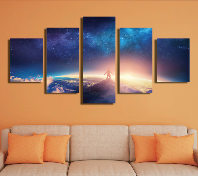 5 Panel Canvas Prints look up at the starry sky-057 (1)