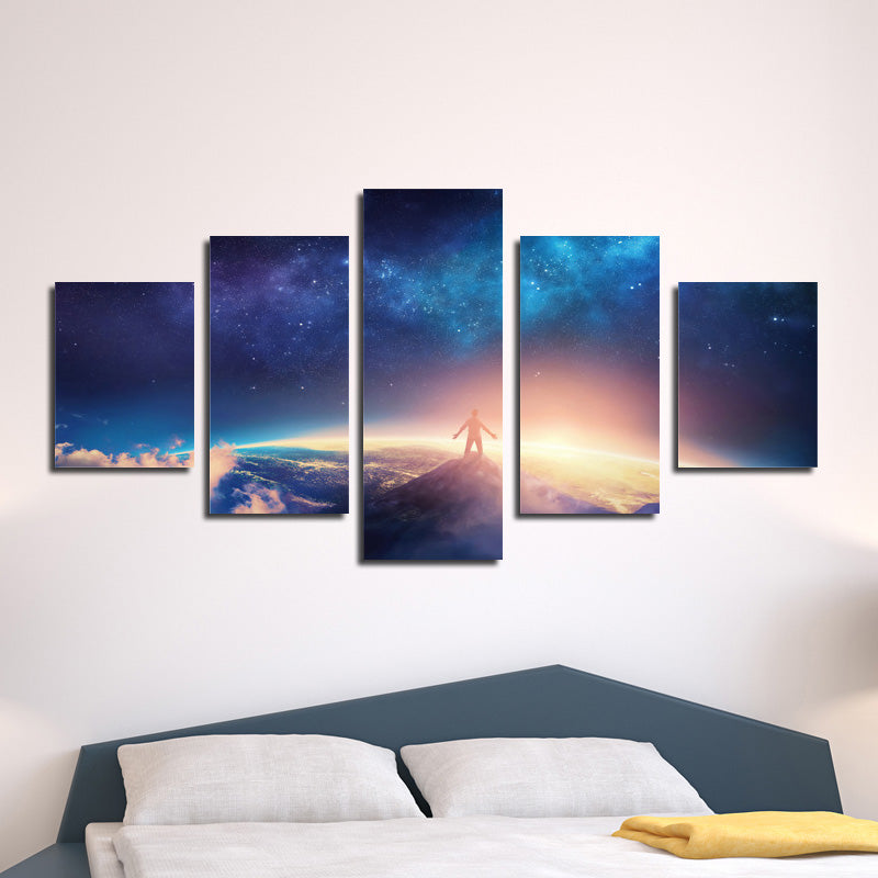 5 Panel Canvas Prints look up at the starry sky-057 (3)