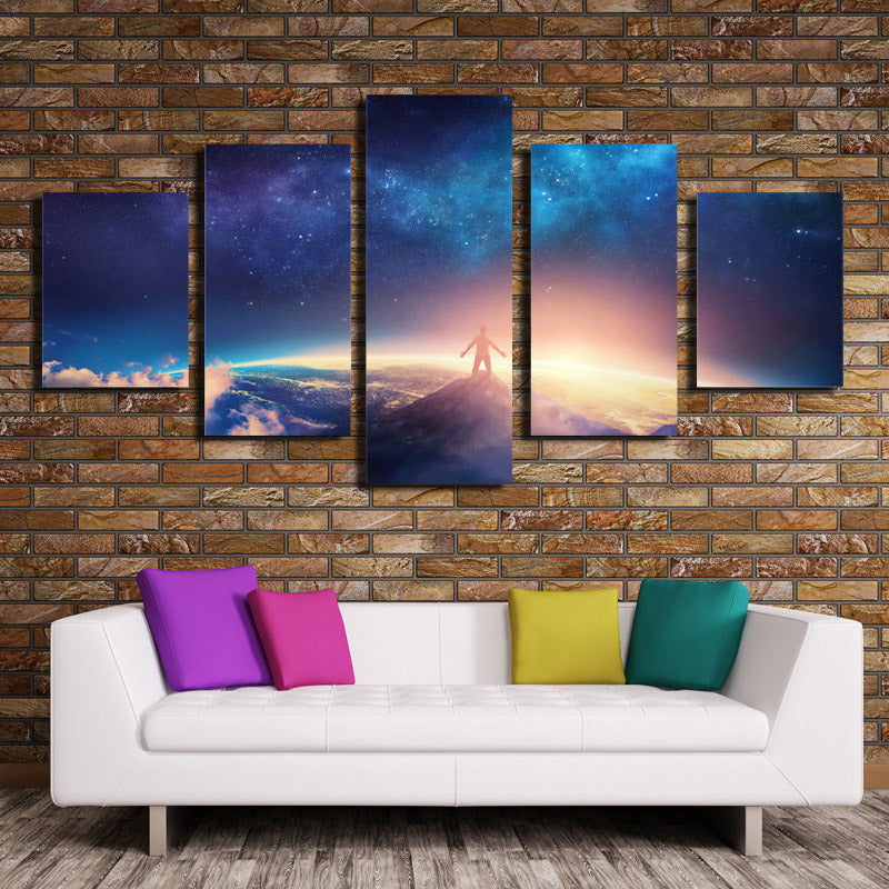 5 Panel Canvas Prints look up at the starry sky-057 (4)