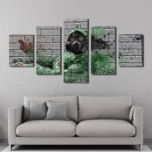 5 Panel Fireman Silhouette Poster Painting Canvas Prints-053 (3)