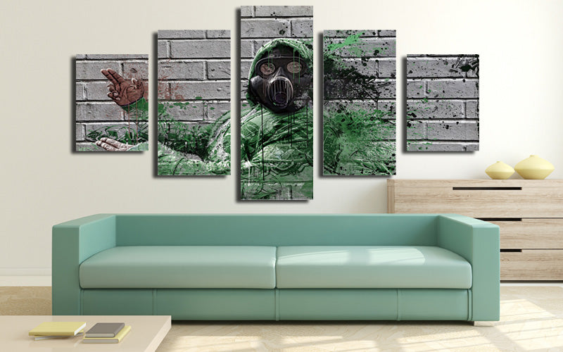 5 Panel Fireman Silhouette Poster Painting Canvas Prints-053 (4)