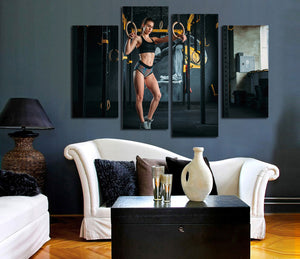4 Panel Fitness Bodybuilding Gym Picture Print Canvas Wall Art-048 (3)