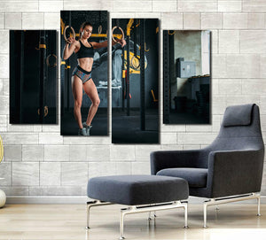 4 Panel Fitness Bodybuilding Gym Picture Print Canvas Wall Art-048 (5)