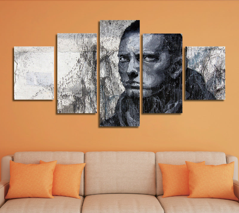 5 Panel Hip Hop Rap Boy Slim Shady Canvas Print Art-047 (1)