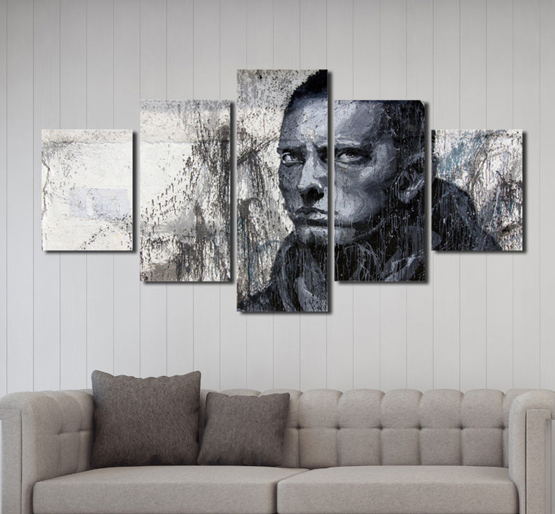 5 Panel Hip Hop Rap Boy Slim Shady Canvas Print Art-047 (2)
