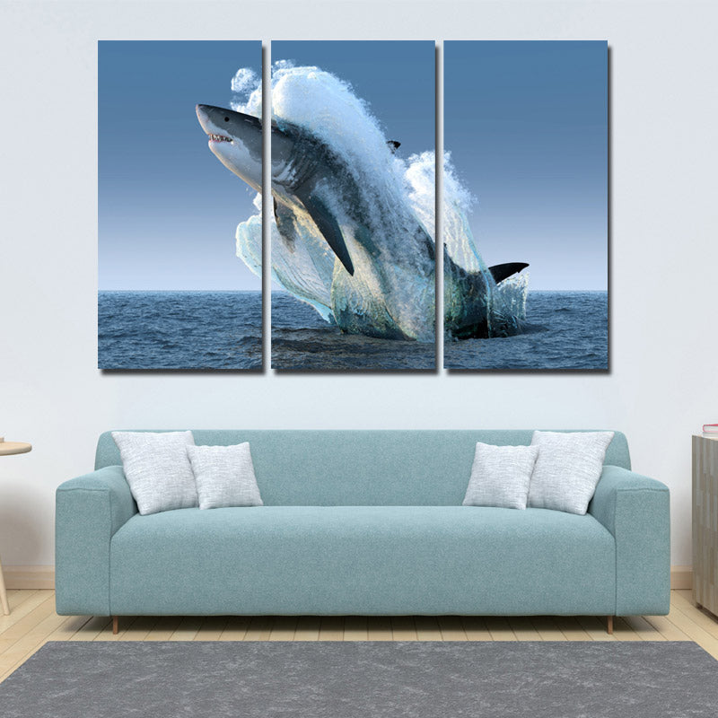 5 Panel Jaws Wall Art Canvas Painting Print Picture Poster Decor-115 (1)