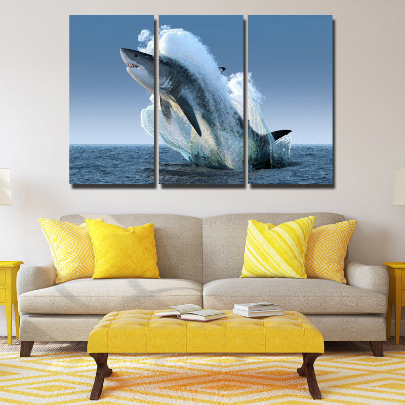 5 Panel Jaws Wall Art Canvas Painting Print Picture Poster Decor-115 (2)
