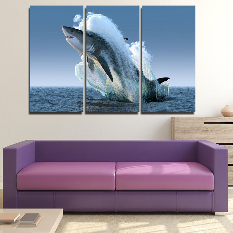 5 Panel Jaws Wall Art Canvas Painting Print Picture Poster Decor-115 (4)