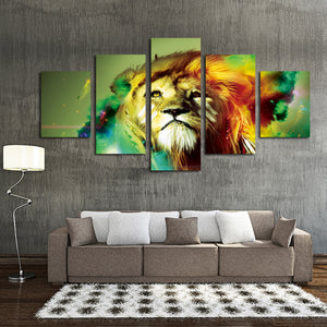 5 Panel Lion Canvas Wall Prints Picture Painting-031 (3)