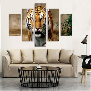 5 Panel Modern Prints Tiger Painting Canvas Wall Art -034 (2)