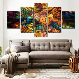 5 Panel Occult Symbol Painting Canvas Prints Wall Art-055 (1)