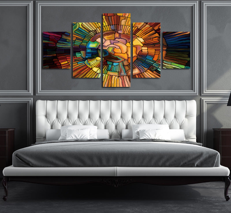 5 Panel Occult Symbol Painting Canvas Prints Wall Art-055 (3)