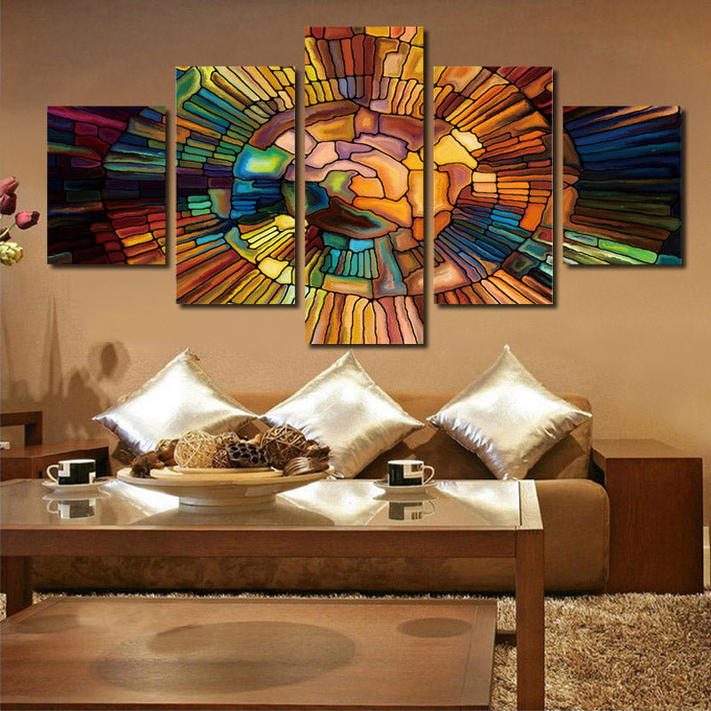 5 Panel Occult Symbol Painting Canvas Prints Wall Art-055 (4)