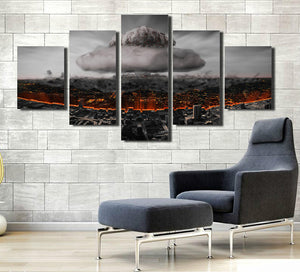 5 Panel Poster City Nuclear Explosion Print Picture-064 (4)